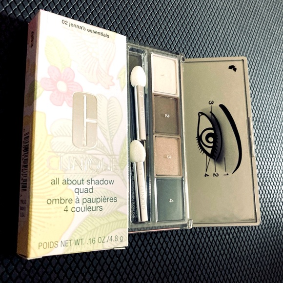 CLINIQUE - All About Shadow Quad - 02 Jenna’s Essentials - BRAND NEW! - Picture 1 of 5